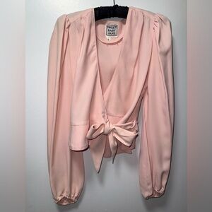 Sweet Baby Jane Pink Wrap Top 70’s